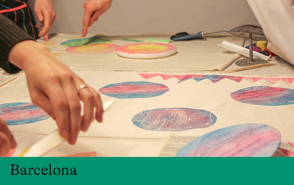 Imatge del taller d'estampació artística